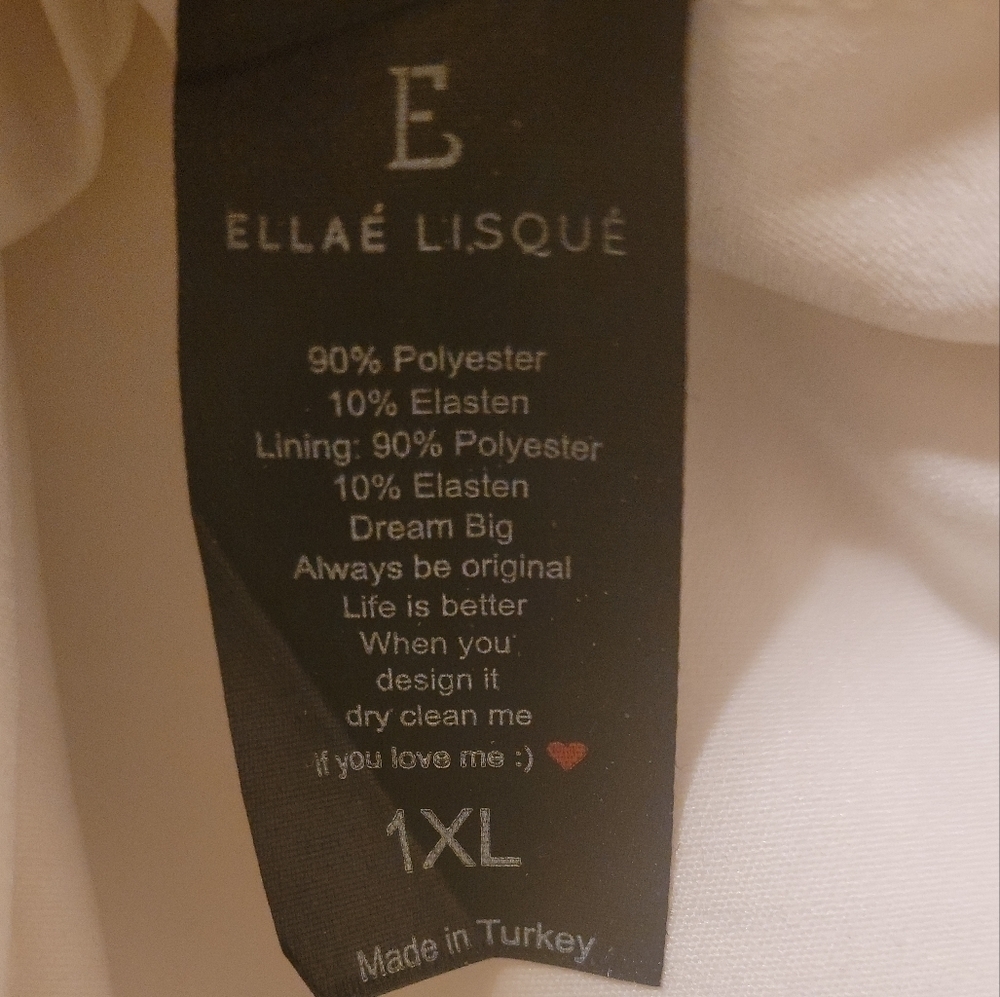 ☆☆Influencer Fave~Ellae' Lisque', "She Has Arrived White Feather Suit, Sz 1X - Picture 10 of 10